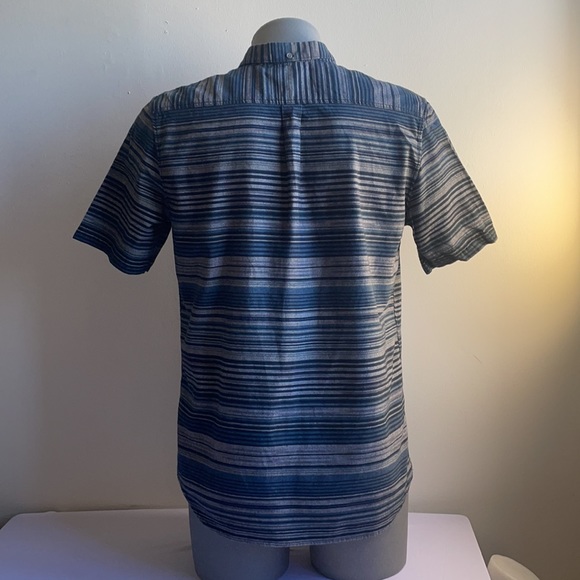 Striped Vans Short Sleeve Button Down Shirt Large - Picture 7 of 10